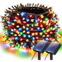 Dripio Solar-Lichterkette 6 m, 60 LEDs, 2 Stück, IP65, 8 Modi