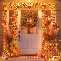 Dripio Lichtkette mit Ahornblättern, 3 m, 20 LEDs, Herbstdeko