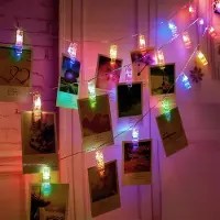 Dripio Lichterkette mit Clips, 3 m, 20 LEDs, 8 Modi, mehrfarbig