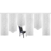 Home wohnideen Schiebegardine "JENNA" Klettschiene 6 Stk. tlg. Schiebevorhang Jacquard Set