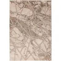 Kayoom Teppich "Mineral 225", beige, B:200cm H:12mm L:290cm, Polypropylen, Teppiche, Teppich, Kurzflor, Hoch Tief Struktur, Wohnzimmer