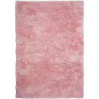 Kayoom Hochflor-Teppich "Dolphin 500", rosa, B:80cm H:35mm L:150cm, Polyester, Teppiche, Hochflor-Teppich, Hochflor, Modernes Muster, Uni, Fußbodenheizungsgeeignet, Wohnzimmer