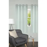 HOMEbasics Vorhang HOME BASICS "BENOGA 2er SET", mint, B:135cm H:175cm, Polyester, Gardinen, Vorhang, SET, Ösenschal, Uni, Dekostruktur
