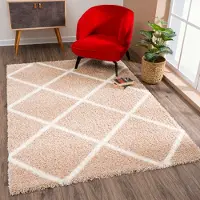 Sanat Hochflor-Teppich "Madrid 1, auch in Rund erhältlich" rechteckig 30 mm Höhe Wohnzimmer, Langflor, Shaggy Teppich