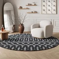 Sanat Teppich "Boho 8205, auch als Läufer und in Rund" rund 10 mm Höhe Kurzflor, robust, Boho, Scandic, für Fussbodenheizung geeignet