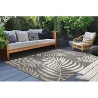 Kayoom Teppich "Nibru 725" rechteckig 5 mm Höhe Flachgewebe, In- und Outdoor geeignet, schnell trocknend, floral