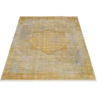Oci Die Teppichmarke Teppich "COLOUR MEDI" rechteckig 8 mm Höhe Glanz Viskose, mit Fransen, Hoch Tief Struktur, Vintage, Wohnzimmer