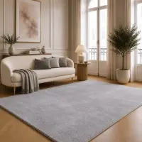 The Carpet Teppich "kuschelig & Super Soft, Anti-Rutsch Unterseite," rechteckig 16 mm Höhe Waschbar bis 30 Grad, Felloptik, Wohnzimmer Teppich, Kundenliebling