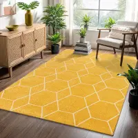 Sanat Teppich "Trellis, auch als Läufer und Rund" rechteckig 10 mm Höhe Kurzflor, skandi, boho, große Farbauswahl, alle Räume