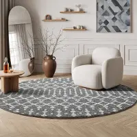 Sanat "Boho 8203, auch als Läufer und in Rund" rund 10 mm Höhe Kurzflor, robust, Boho, Scandic, für Fussbodenheizung geeignet