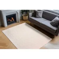 Obsession Teppich "Diamond Cut 800", beige (cream), B:200cm H:30mm L:290cm, Polyester, Teppiche, Teppich, Uni Farben, Hoch-Tief Effekt, weich & kuschelig, auch in rund
