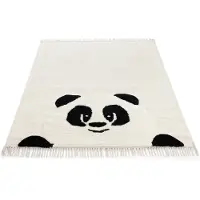 Carpetfine Kinderteppich "Panda" rechteckig 0,6 mm Höhe