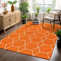 Sanat Teppich "Trellis, auch als Läufer und Rund" rechteckig 10 mm Höhe Kurzflor, skandi, boho, große Farbauswahl, alle Räume