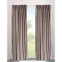 Otto Home Vorhang "Velvet uni, 2er-Set, Blickdicht" Gr. 1, beige (sand), B:140cm H:145cm, Polyester, Gardinen, Vorhang, Blickdichter Samt, 2-er Set, edel, Gardine, multifunktional