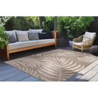 Kayoom Teppich "Nibru 725" rechteckig 5 mm Höhe Flachgewebe, In- und Outdoor geeignet, schnell trocknend, floral