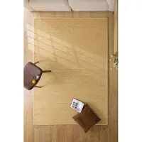 Wecon Home Teppich "Castello ONE", sand beige, B:200cm H:7mm L:300cm, Schurwolle, Teppiche, Teppich, Schurwolle, Kurzflor mit Hoch-Tief-Effekt, Wohnzimmer, Streifenmuster