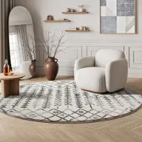 Sanat Teppich "Boho 8204, auch als Läufer und in Rund" rund 10 mm Höhe Kurzflor, robust, Boho, Scandic, für Fussbodenheizung geeignet
