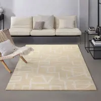 Wecon Home Teppich "Beatrice" rechteckig 13 mm Höhe Kurzflorteppich, Schurwolle, Konturenschnitt, handgetuftet, Wohnzimmer