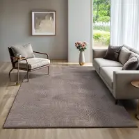 The Carpet Teppich "Rio", braun (beige), B:140cm H:8mm L:200cm, Polyester, Teppiche, Teppich, weicher Wohnzimmer Teppich rutschfest 3D-Optik
