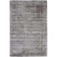 Kayoom Teppich "My Raaja 230", grau (silber), B:200cm H:12mm L:290cm, Viskose, Teppiche, Teppich, Kurzflor, Viskose, leichter Glanz, Wohnzimmer