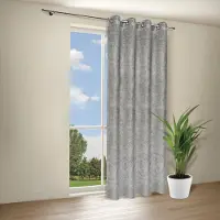Gerster Vorhang "Leana" Gr. 1, grau, B:140cm H:245cm, Wirkware, Polyester, Gardinen, Vorhang, Blickdichter Ösenschal "Leana"
