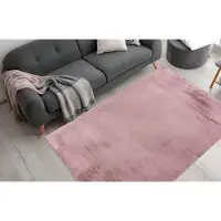 Arte Espina Fellteppich "Rabbit 100", lila, B:180cm H:45mm L:280cm, Kunstfaser, Teppiche, Fellteppich, Kunstfell, Kaninchenfell-Haptik, supersoft, Hochflorteppich