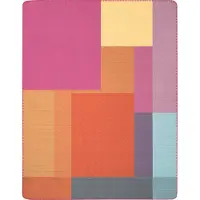 Biederlack Wohndecke "Wohndecke Cinque Terre", bunt (multicolor), B:150cm L:200cm, Baumwolle, Polyacryl, Polyester, Wohndecken, Wohndecke, sommerliche Kuscheldecke mit Zierstich
