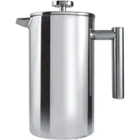 Café Olé CFD Cafetière, doppelwandiger Körper aus Edelstahl 18/10 und Siebfilter