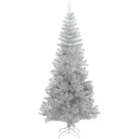 vidaXL Weihnachtsbaum Silber 180 cm PET