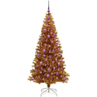 vidaXL Weihnachtsbaum Gold 180 cm PET
