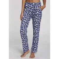 s.Oliver Pyjamahose , Damen, Gr. 32/34, N-Gr, blau (blau, gemustert), Single Jersey, Obermaterial: 50% Baumwolle, 50% Viskose, gemustert, lang, Hosen Pyjamahose, mit schönem Alloverdruck