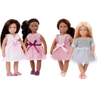 Lori - Mode-Freunde: Nina, Amaya, Chen & Flora - 4 Mini-Puppen - 15 cm Modepuppe