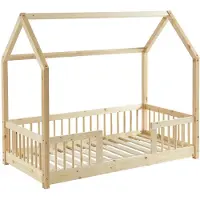 Baita - Kinderbett Tiny Kiefer, massiv, 70 x 140 cm, Lattenrost inklusive, Natur