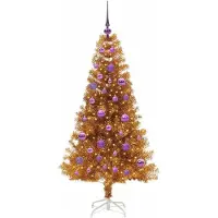 vidaXL Weihnachtsbaum Gold 150 cm PET