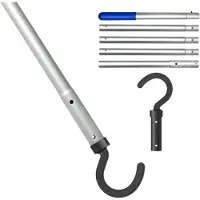 Markenlos Teleskopische Polenhaken für Robotersauger, verstellbar von 35cm bis 185cm, ideal für Poolreinigung und Zubehör