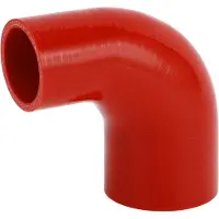 Merkloos Silikonschlauch – 90 Grad – Innendurchmesser 45 mm/60 mm – Rot – Mehrlagig gewebt – Temperaturbeständig bis 300 °C – Silikonschlauch
