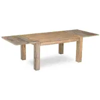 MASSIVMOEBEL24.DE MASSIVMOEBEL24 Esstisch mit Ansteckplatten Sheesham 140-180/220x90x76 grau geölt NATURE GREY #303