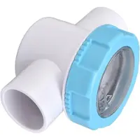 Markenlos PVC Rückschlagventil für Schwimmbad - 50 mm mit Sichtglas - Essentielles Zubehör für Poolfilter und Wasserzirkulation
