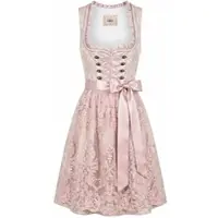 Nübler Dirndl NÜBLER "Dirndl mini Karoline", Damen, Gr. 38, EURO, beige, Obermaterial: 100% Polyester PES., Kleider Dirndl