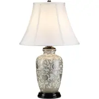 Elstead Lighting Elstead Silverthistle Tischleuchte E27 Weiß und Silber Weiß, UK