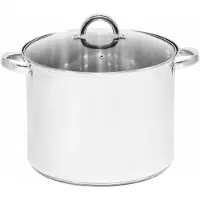 Topfann Topf 8L Edelstahl Kochtopf Suppentopf Induktion Universaltopf Fleischtopf 8 L