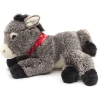 Uni Toys Uni-Toys - Esel mit Halstuch, liegend - 28 cm (Länge) - Plüschtier, Kuscheltier