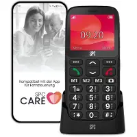 SPC POLARIS PURE – 4G-Seniorenhandy mit GPS, SOS-Taste, Fernsteuerung per Care, großen Tasten, Ladestation und Radio