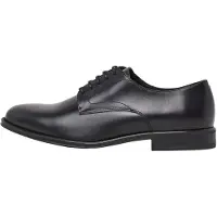 Hackett London für Herren. HMS21407 Schwarze Lederschuhe Duke Master (43), Wohnung, Schnürsenkel, Lässig, Klassisch