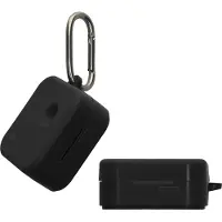 Kwmobile Schutzhülle für Nothing Ear (3) 2025 Hülle - TPU Silikon Case für Kopfhörer Ladecase - stoßfestes Cover mit Karabiner - Schwarz