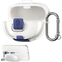 Kwmobile transparentes Kopfhörer Case kompatibel mit Bose Ultra Open Earbuds Hülle - Headphones TPU Cover mit Standfunktion und Sicherheitsverschluss