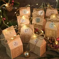 Ruby Adventskalender zum Befüllen – 24 selbstgemachte Lebkuchenhäuser. Adventskalender zum Befüllen – Ideal zum Basteln von Weihnachtsgeschenken