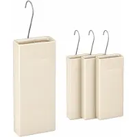 Relaxdays Luftbefeuchter Heizung, 4er Set, Wasserverdunster für Heizkörper, inkl. Haken zum Aufhängen, Keramik, beige