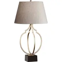 Elstead Lighting Elstead Grandeur Tischleuchte E27 Ebonisiertes Blattsilber, schwarz