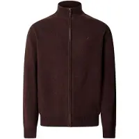 Hackett London für Herren. HM7000257 Pullover mit Reißverschluss Lambswool Fzip braun (M), Lässig, Wolle